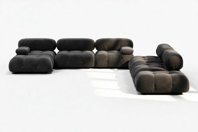 The Bellini – Black Velvet, Sectional (Large Right Corner)