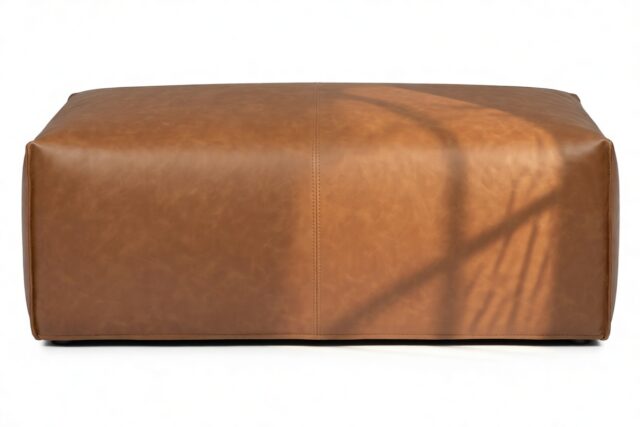 The Bambole – Chestnut Vegan Leather, Ottoman