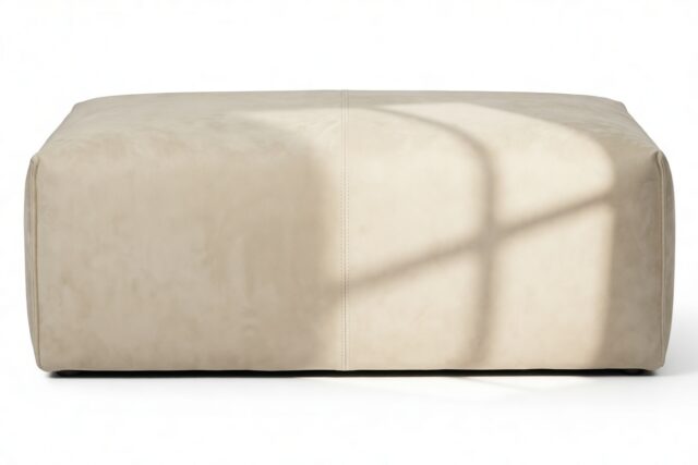 The Bambole – Eggshell Vegan Suede, Ottoman