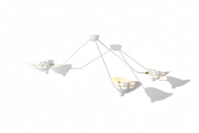 The Mouille – White, 3 Arm Spider Ceiling Lamp