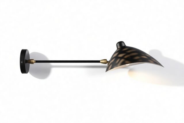 The Mouille – Black, Single Arm Small Wall Lamp