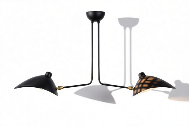 The Mouille – Black, 2 Arm Ceiling Lamp