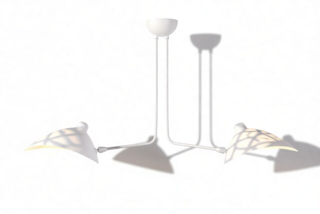 The Mouille – White, 2 Arm Ceiling Lamp