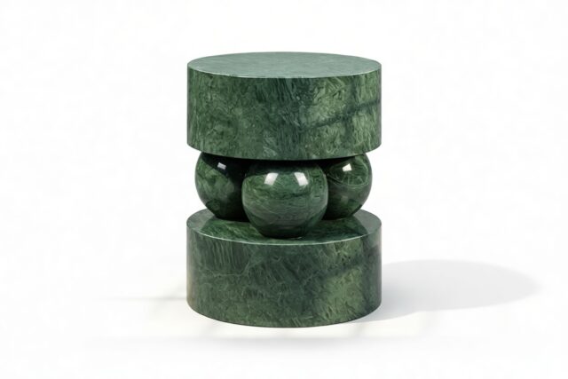 The Mila – Green Marble, Side Table