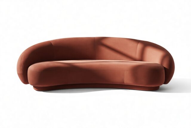 The Julep – Burgundy Luxe Velvet, Three Seater Sofa