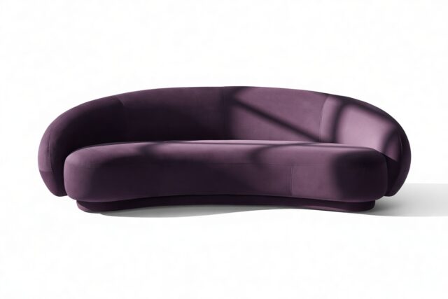 The Julep – Grape Velvet, Three Seater Sofa