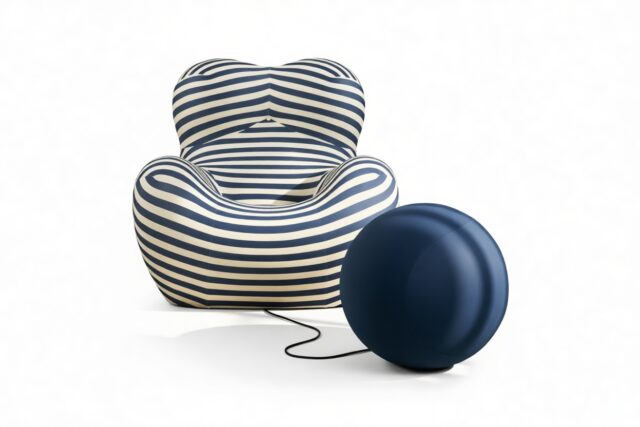 The Up – Teal Stripe with Teal Ball