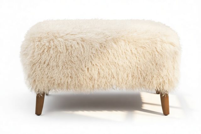 The Palapa – Almond Long Hair Sherpa, Ottoman