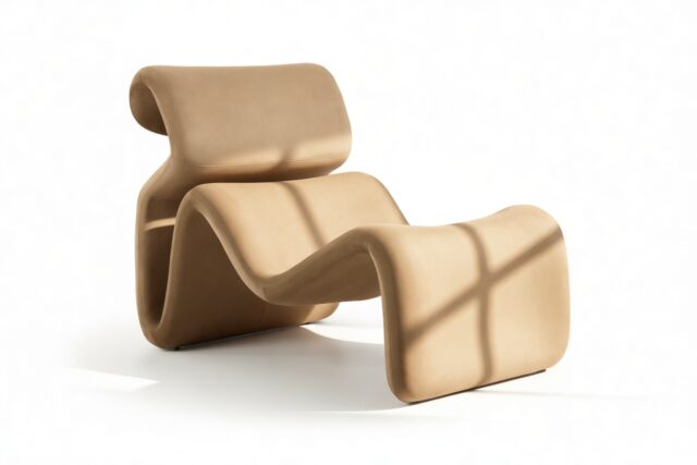 The Etcetera – Tan Velvet, Lounge Chair