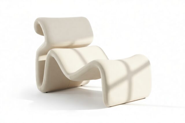 The Etcetera – Champagne Velvet, Lounge Chair