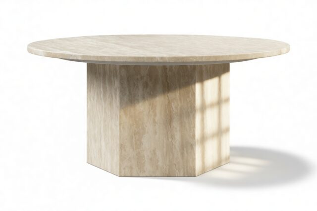 The Viola – Travertine, Medium Coffee Table