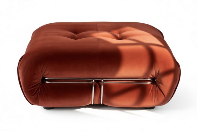 The Soriana – Burgundy Luxe Velvet, Ottoman