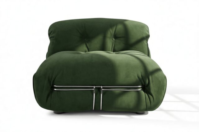 The Soriana – Tarragon Vegan Suede, Deep Lounge Chair