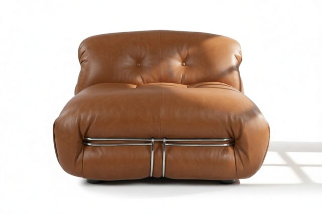 The Soriana – Tan Premium Leather, Deep Lounge Chair