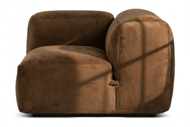 The Le Mura – Brown Vegan Suede, Right Arm