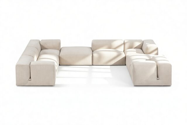 The Le Mura – Natural Linen, Eight Seater (Left)