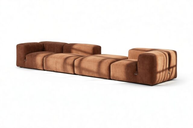 The Le Mura – Rust Chenille, Four Seater (Right)
