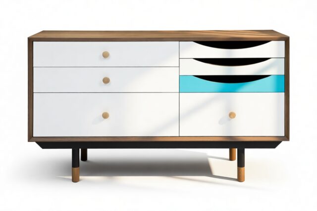 The Finn Juhl – Walnut and Blue, Small Credenza