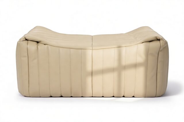 The Sandra – Alabaster Vegan Leather, Ottoman