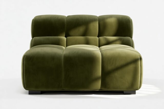 The Tufty – Thyme Luxe Velvet, Armless Module