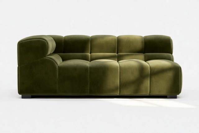 The Tufty – Thyme Luxe Velvet, Extra Large Corner (Left)