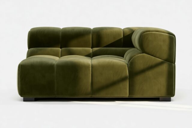 The Tufty – Thyme Luxe Velvet, Large Corner (Right)