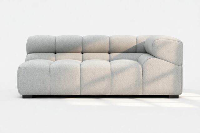 The Tufty – Light Gray Wool, Extra Large Corner (Right)