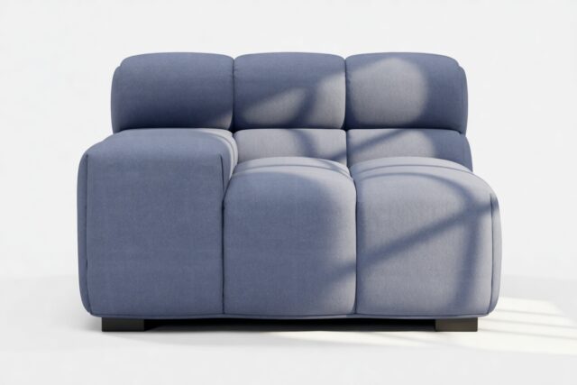 The Tufty – Royal Blue Wool, Armrest (Left)