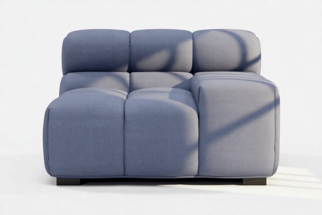 The Tufty – Royal Blue Wool, Armrest (Right)