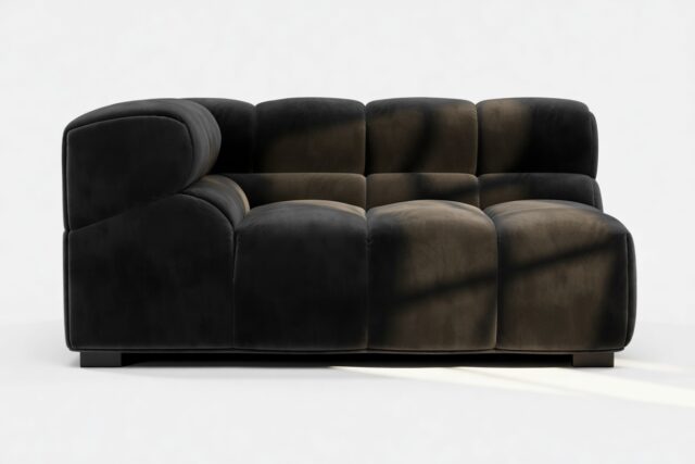 The Tufty – Black Velvet, Large Corner (Left)