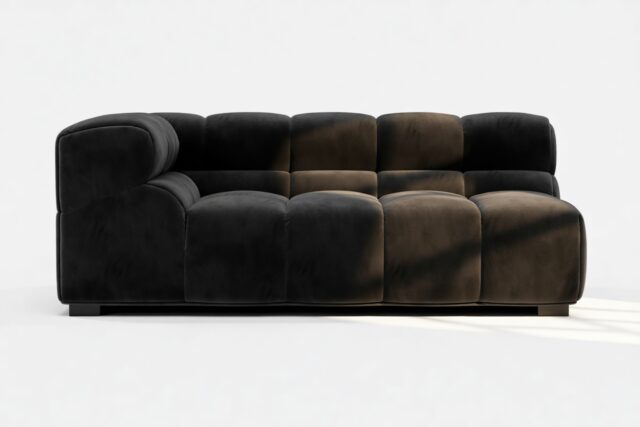 The Tufty – Black Velvet, Extra Large Corner (Left)