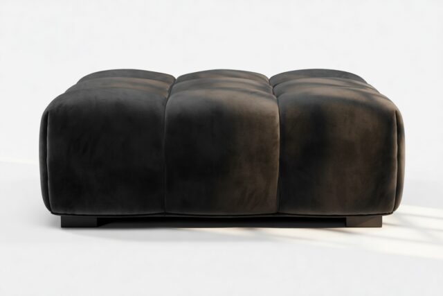 The Tufty – Black Velvet, Ottoman