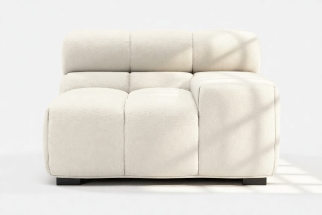 The Tufty – Eggshell Boucle, Armrest (Right)