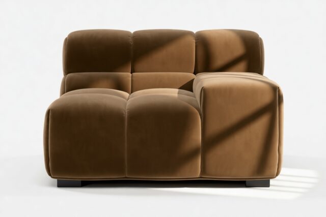 The Tufty – Mocha Velvet, Armrest (Right)