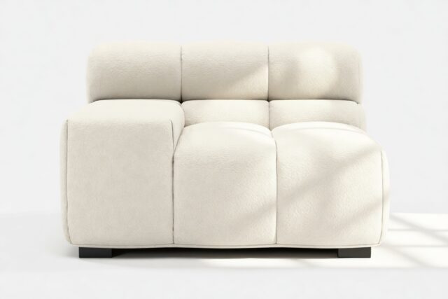 The Tufty – Eggshell Boucle, Armrest (Left)