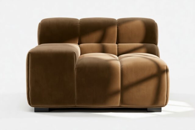 The Tufty – Mocha Velvet, Armrest (Left)