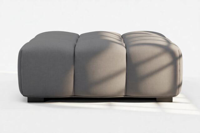 The Tufty – Ink Brushed Weave, Ottoman