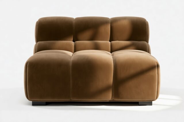 The Tufty – Mocha Velvet, Armless Module