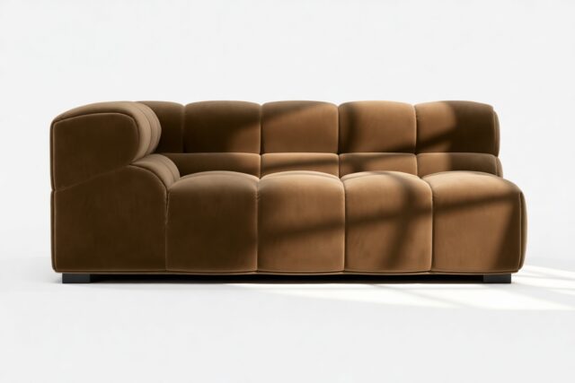 The Tufty – Mocha Velvet, Extra Large Corner (Left)