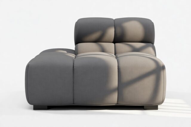 The Tufty – Ink Brushed Weave, End Armless (Left)