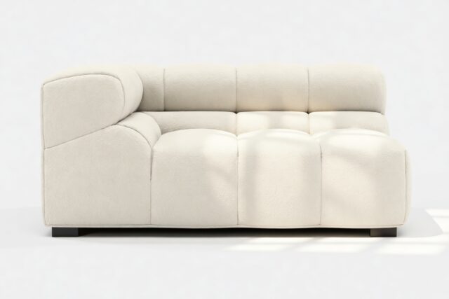 The Tufty – Eggshell Boucle, Large Corner (Left)