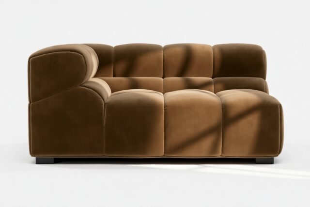 The Tufty – Mocha Velvet, Large Corner (Left)