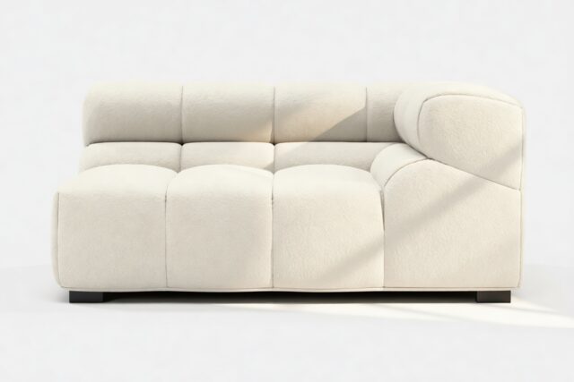 The Tufty – Eggshell Boucle, Large Corner (Right)