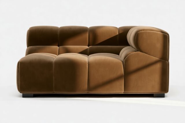 The Tufty – Mocha Velvet, Large Corner (Right)