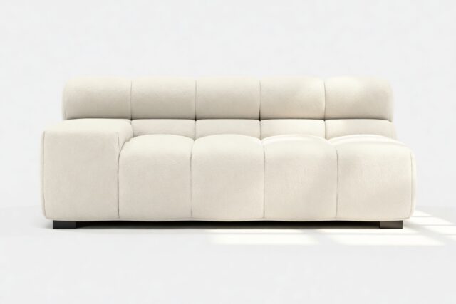 The Tufty – Eggshell Boucle, Extra Large Armrest (Left)