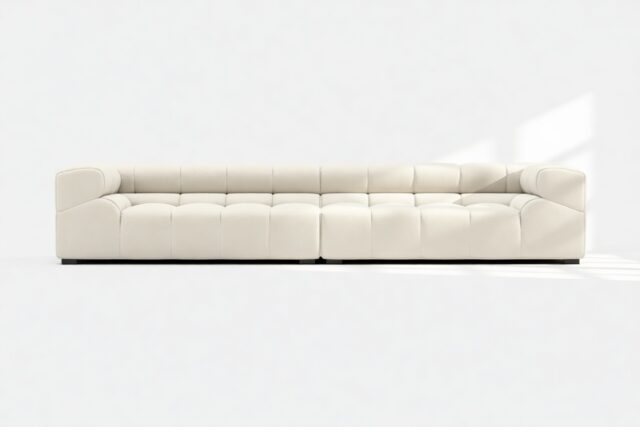 The Tufty – Eggshell Boucle, Extra Large Sofa – Sectional