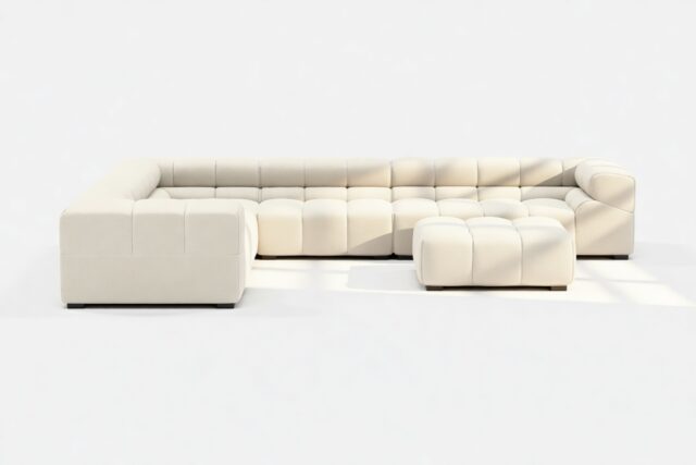 The Tufty – Eggshell Boucle, Large Corner (Left) – Sectional