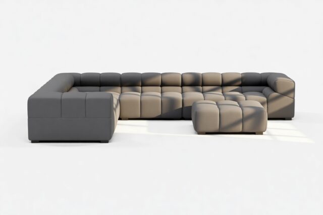 The Tufty – Ink Brushed Weave, Large Corner (Left) – Sectional