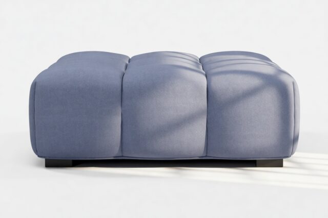 The Tufty – Royal Blue Wool, Ottoman