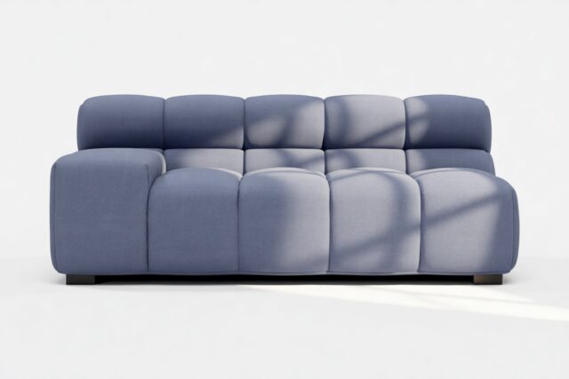 The Tufty – Royal Blue Wool, Extra Large Armrest (Left)